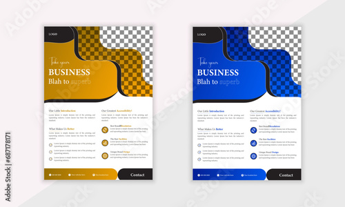 Unique Corporate Flyer Design template for business.