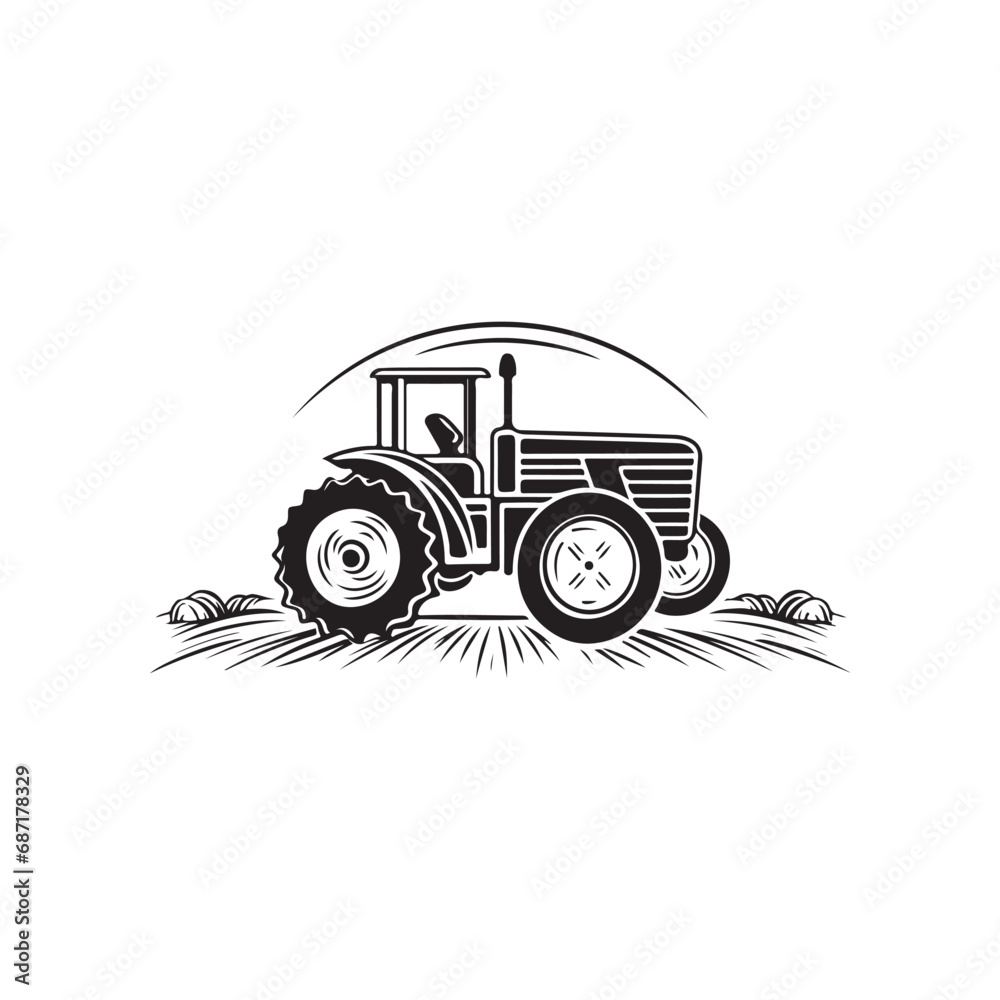 Tractor Icon Vector, Illustration Of a Tractor Tractor Icon Vector, Illustration Of a Tractor