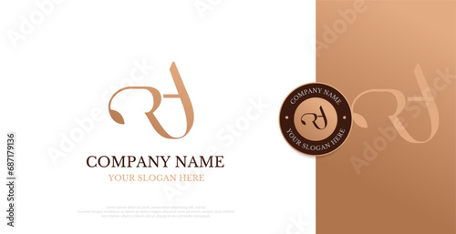Initial RA Logo Design Vector 