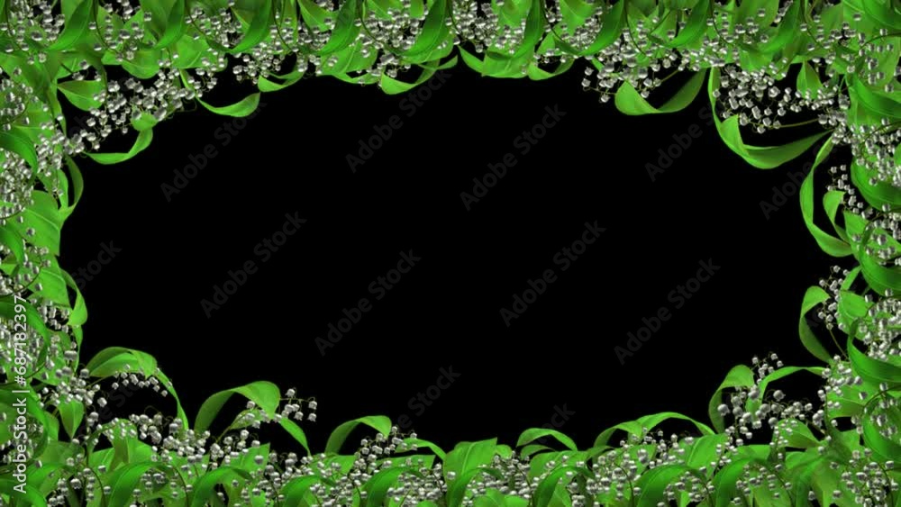 Lily Of The Valley Flowers - Round Screen Frame - LS - Windy Loop