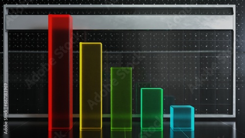Stock market animated graphic. Stock price chart. Financial and business concept.  