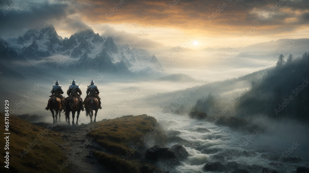 Obraz premium This image is based on a the tale of Legend King Arthur and it's related stories