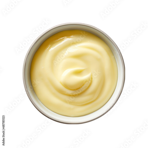 Custard Bowl Isolated on Transparent or White Background, PNG
