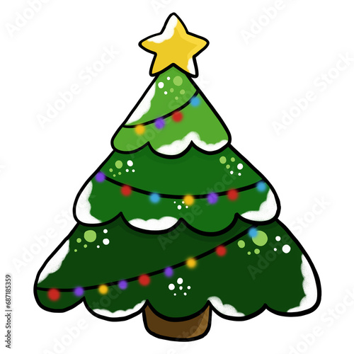 Christmas tree with lights