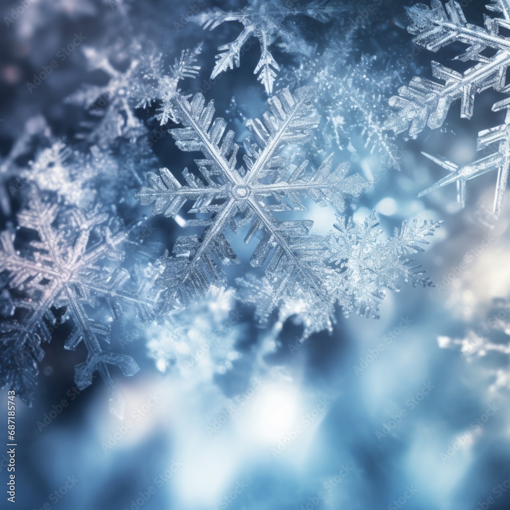 Snowflakes are beautiful and clear like glass. - 1