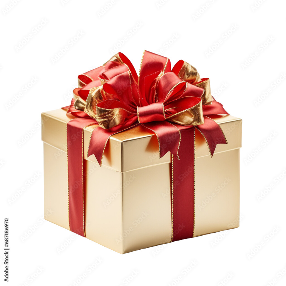 Obraz premium gold tone gift box