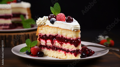 Cheesecake with berries yummy