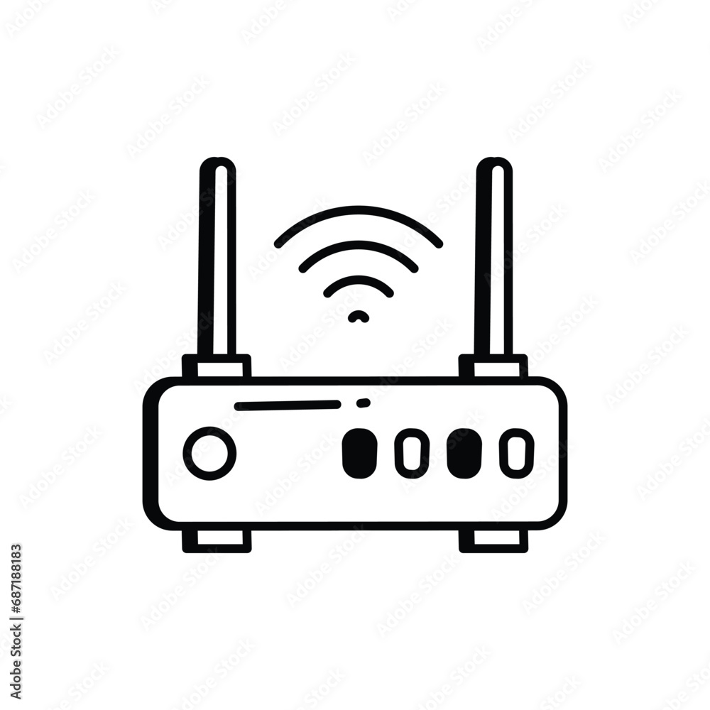 Router icon vector stock illustration Router icon vector stock illustration