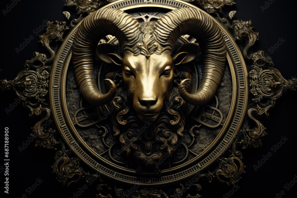 Astrology Capricorn zodiac sign. Ram or mouflon horoscope