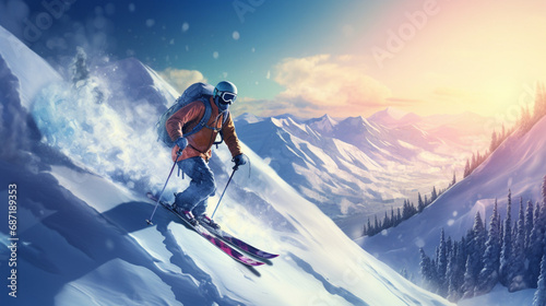snowboarder in the mountains © Anastasiia Havelia