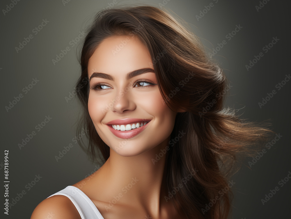 Dental care Teeth whitening. Perfect smile happy woman Dental care Teeth whitening. Perfect smile happy woman