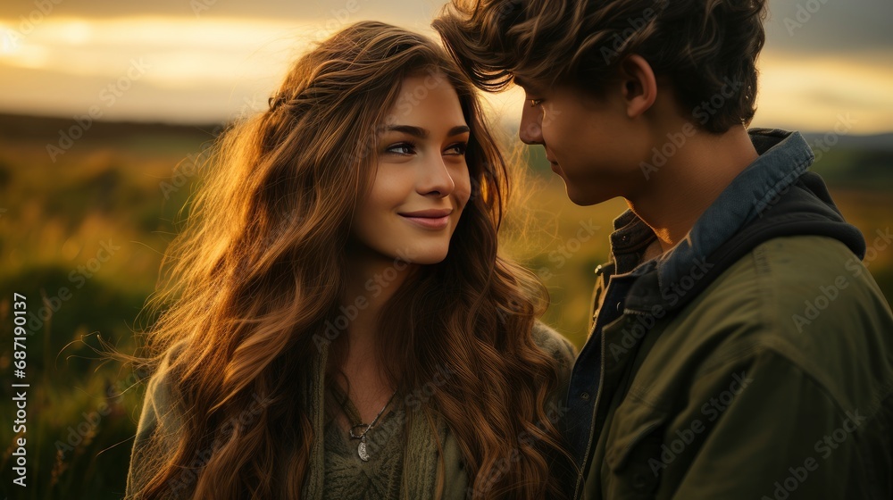 Young Couple Hug Each Other, Background Image, Desktop Wallpaper Backgrounds, HD
