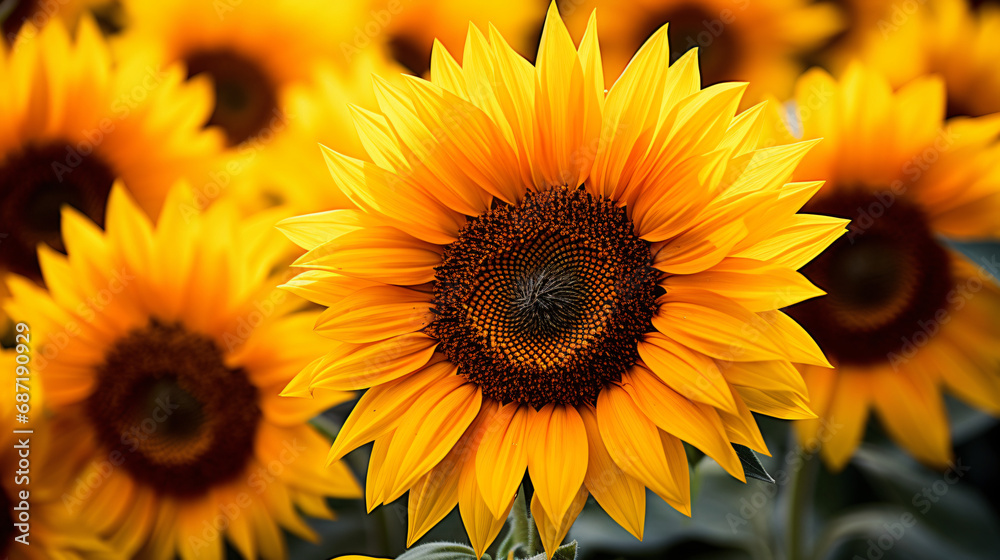 Closeup sun flower