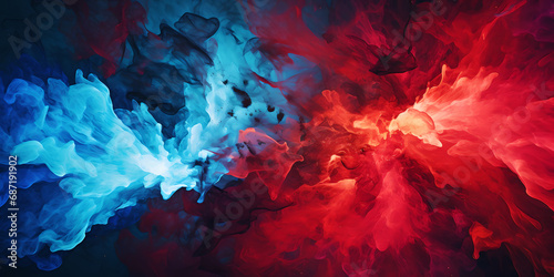 red an blue fire background，flame blending impact screen, high-definition design background material