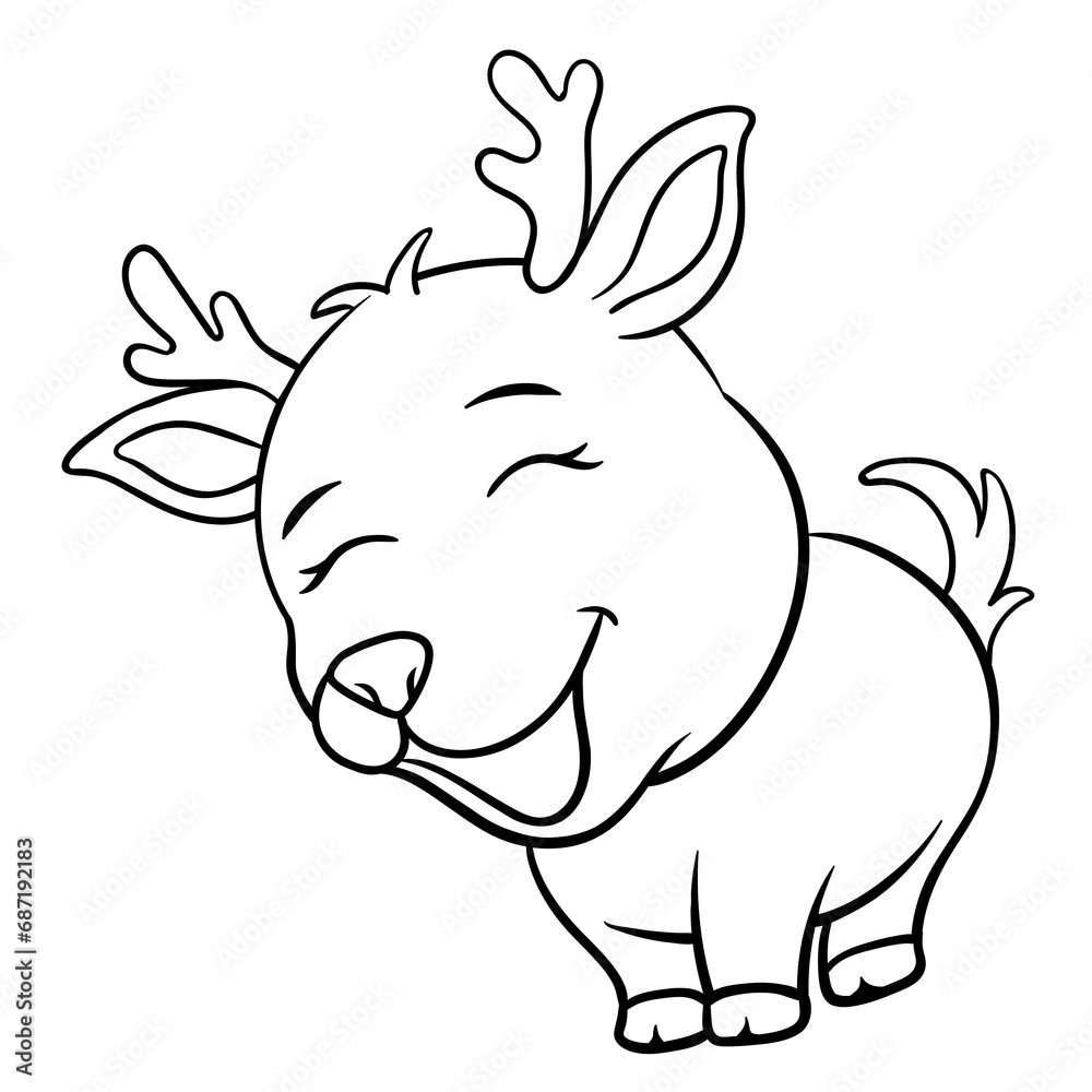 Cute animal illustration on isolated white background, cool for stickers, logos, t-shirts, coloring books, etc. Cute animal illustration on isolated white background, cool for stickers, logos, t-shirts, coloring books, etc.