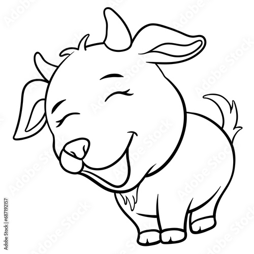Cute animal illustration on isolated white background, cool for stickers, logos, t-shirts, coloring books, etc.