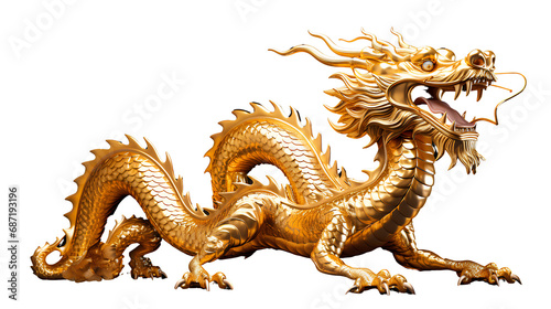 golden dragon statue © I LOVE PNG