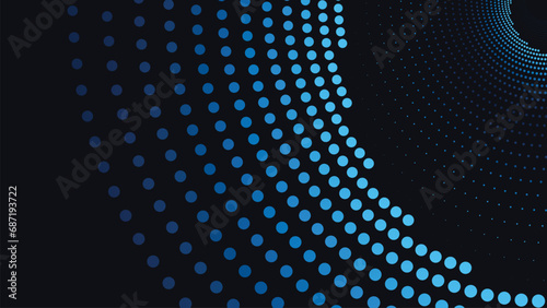 Abstarct spiral vortex style simple background in dark blue color. This minimalist logo type background can be used as a banner or logo.