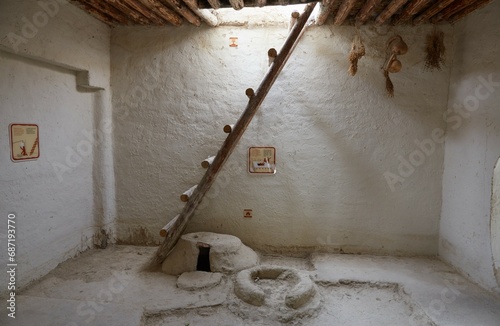 A recreation of an ancient Neoloithic house from Catal Hoyuk, Turkey photo