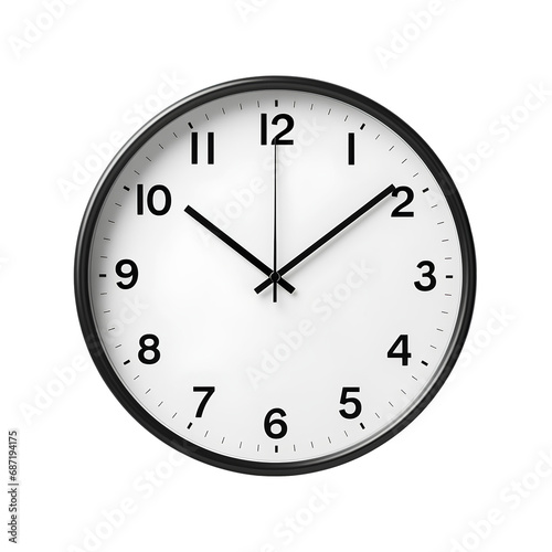 wall clock isolated on white