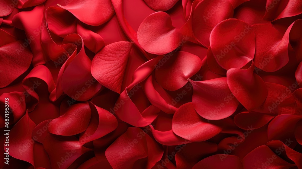 Red Rose Petals Fly Circle Center, Background Image, Desktop Wallpaper Backgrounds, HD