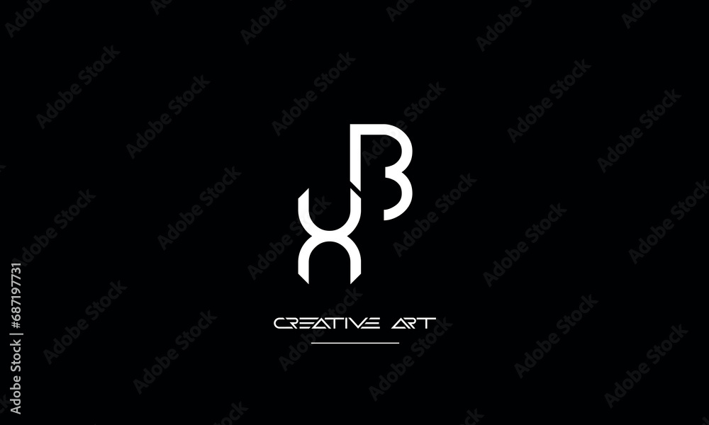 BX, XB, B, X abstract letters logo monogram BX, XB, B, X abstract letters logo monogram