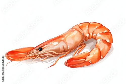 Garlic Butter Shrimp icon on white background