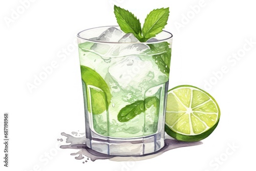 Gin and Tonic icon on white background