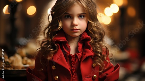 Image Beautiful Little Girl Red Dress, Background Image, Desktop Wallpaper Backgrounds, HD