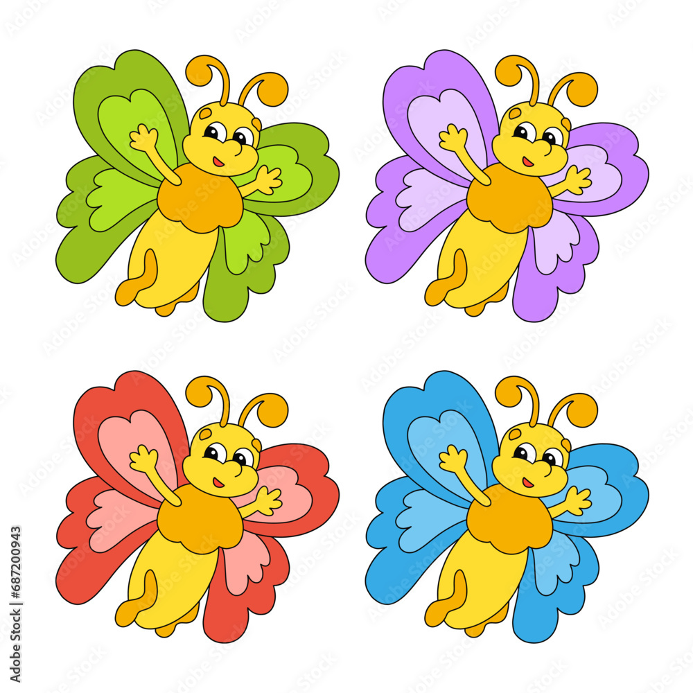 Obraz premium Cartoon character. Isolated on white background. Design element. Template for your design, books, stickers, cards. Vector illustration.