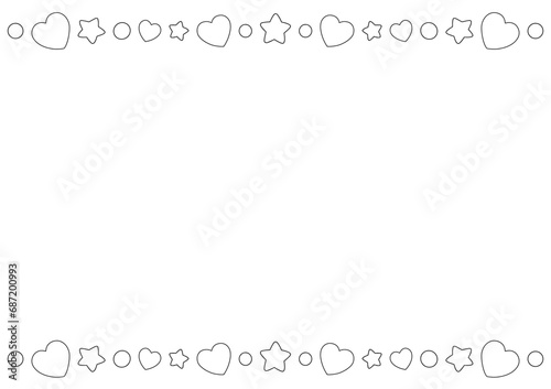 Simple frame. Design element for greeting card. Vector illustration isolated on white background.