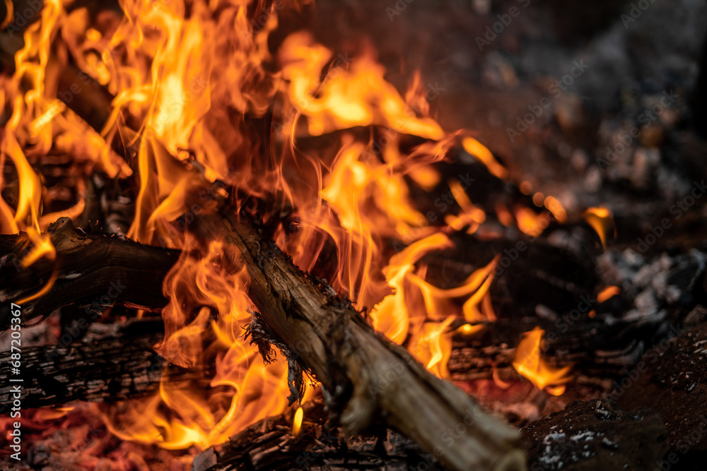 Camp Fire Outside Dark Night Flame Slow Shutter Long Exposure Fire Pit Wood Logs Camp Fire Outside Dark Night Flame Slow Shutter Long Exposure Fire Pit Wood Logs
