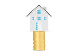 House Real Estate Property. Saving Money for House. House Loan or Mortgage Concept. 