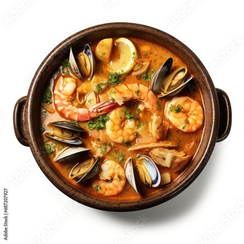 Ultra-Detailed Bouillabaisse Seafood Stew Photograph