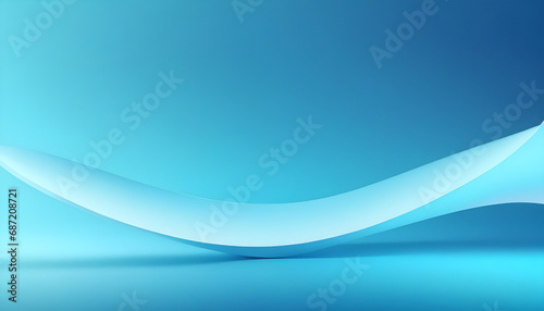 Abstract blue background with curved lines. Vector illustration for your design. Generative AI