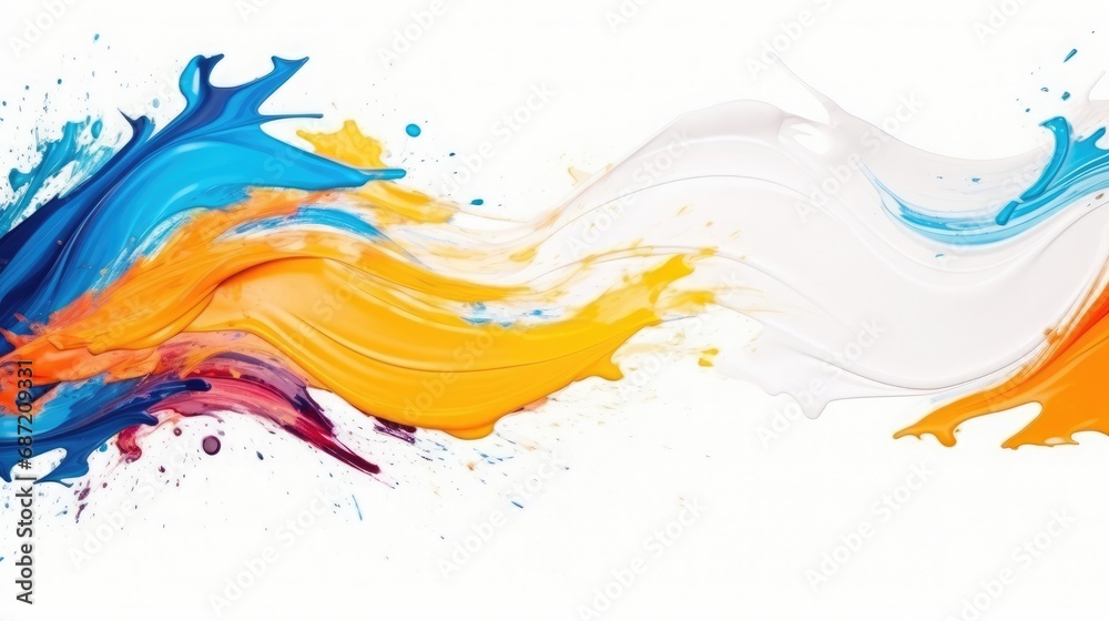 abstract paint color background with splashes