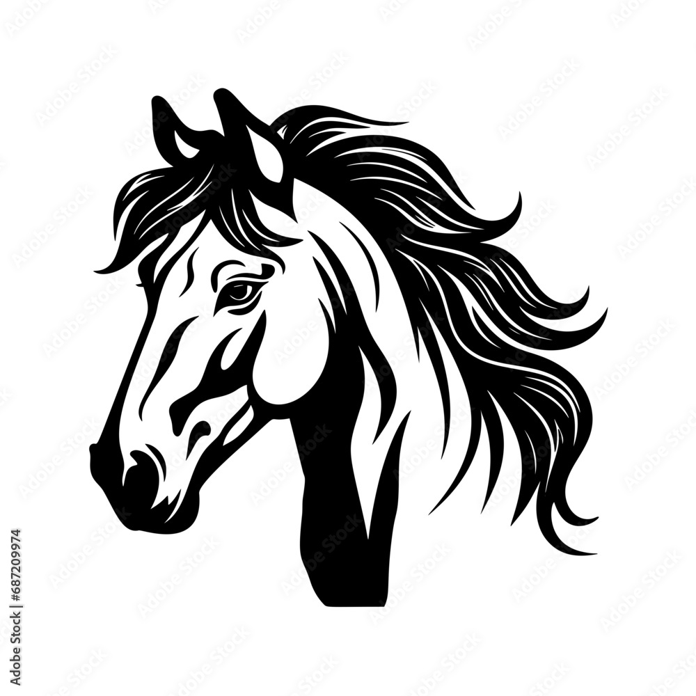 Cute horse, vector illustration as a design element	