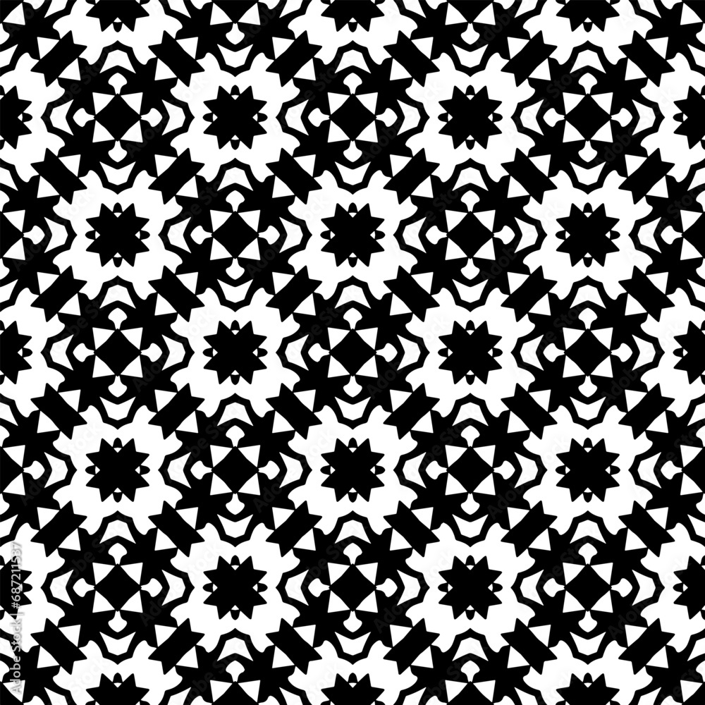 Black pattern. Seamless texture for fashion, textile design,  on wall paper, wrapping paper, fabrics and home decor. Simple repeat pattern.Abstract design.