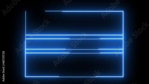 Animated Botswana flag with glowing neon effect photo