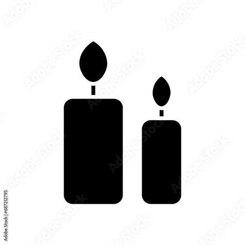 candles glyph icon