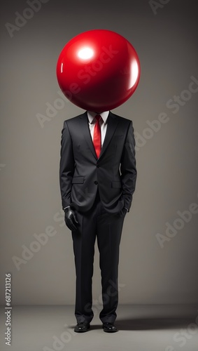 Faceless Portrait Man with Suit Digital Background Abstract Mask Design © amonallday
