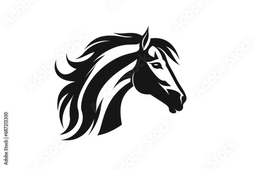 Horse icon on white background