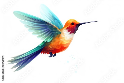 Hummingbird icon on white background