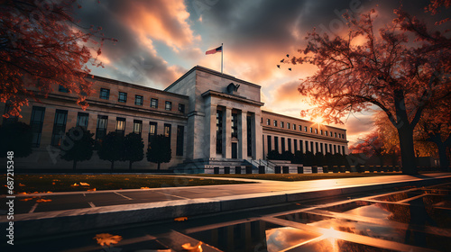The Federal Reserve (FED) or Central Bank's Role in Monetary Policy, Controlling Inflation, Stabilizing Interest Rates, and Safeguarding the Financial System's Well-Being photo