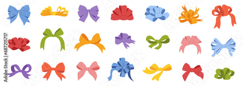 Photographie Colorful bows, gift bows