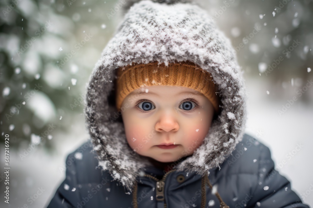 Little boy having fun in the snow. a child plays and has fun in the snowdrifts in winter. Little boy having fun in the snow. a child plays and has fun in the snowdrifts in winter.