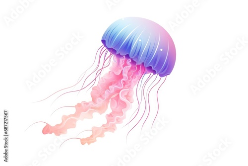 Jellyfish icon on white background