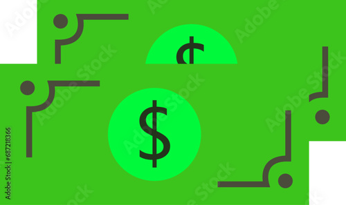 A stack of cash money or dollar
