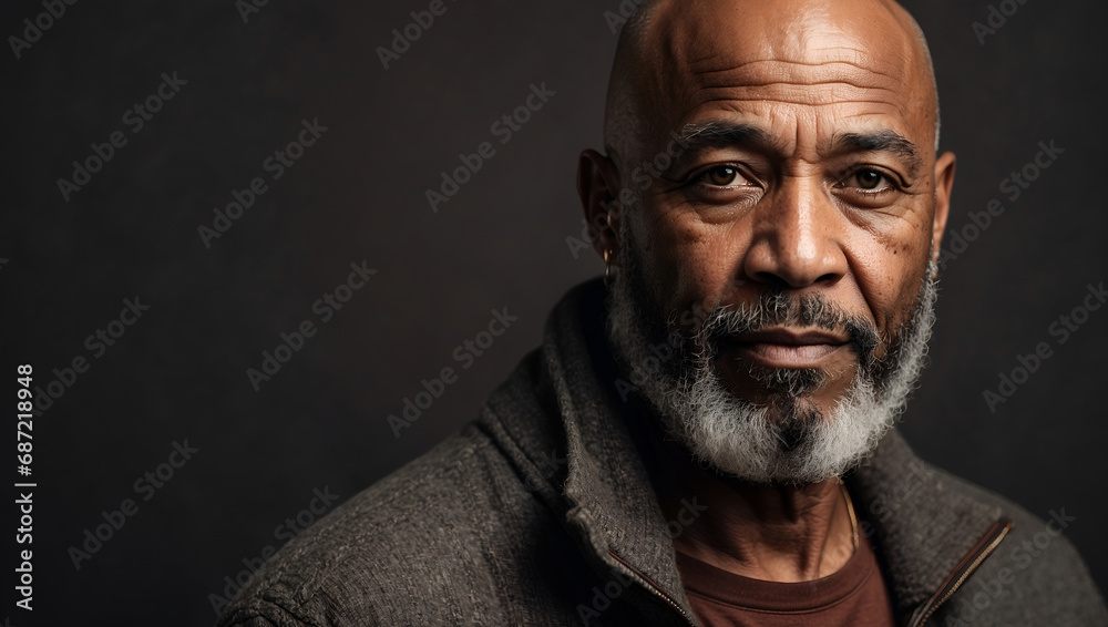 Black Male Portrait Digital Photography Professional Photo Shooting Background Design