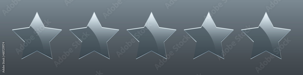 Star glass award 3d vector illustration set on grey background. Realistic crystal trophy, champion prize in competition, hollywood fame, best of the best symbol, winner icon Star glass award 3d vector illustration set on grey background. Realistic crystal trophy, champion prize in competition, hollywood fame, best of the best symbol, winner icon